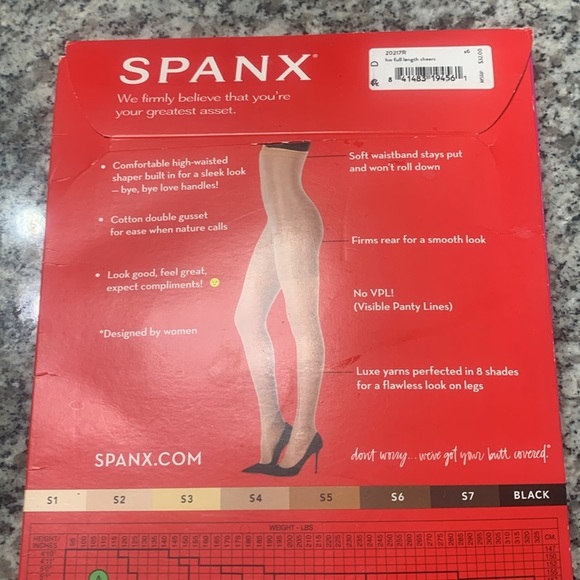 Spanx Womens  full length Firm Believer Sheers Shaper Tights Shade S6 Size D - Picture 2 of 3